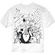 Adventure Time Monotone Characters White T-Shirt
